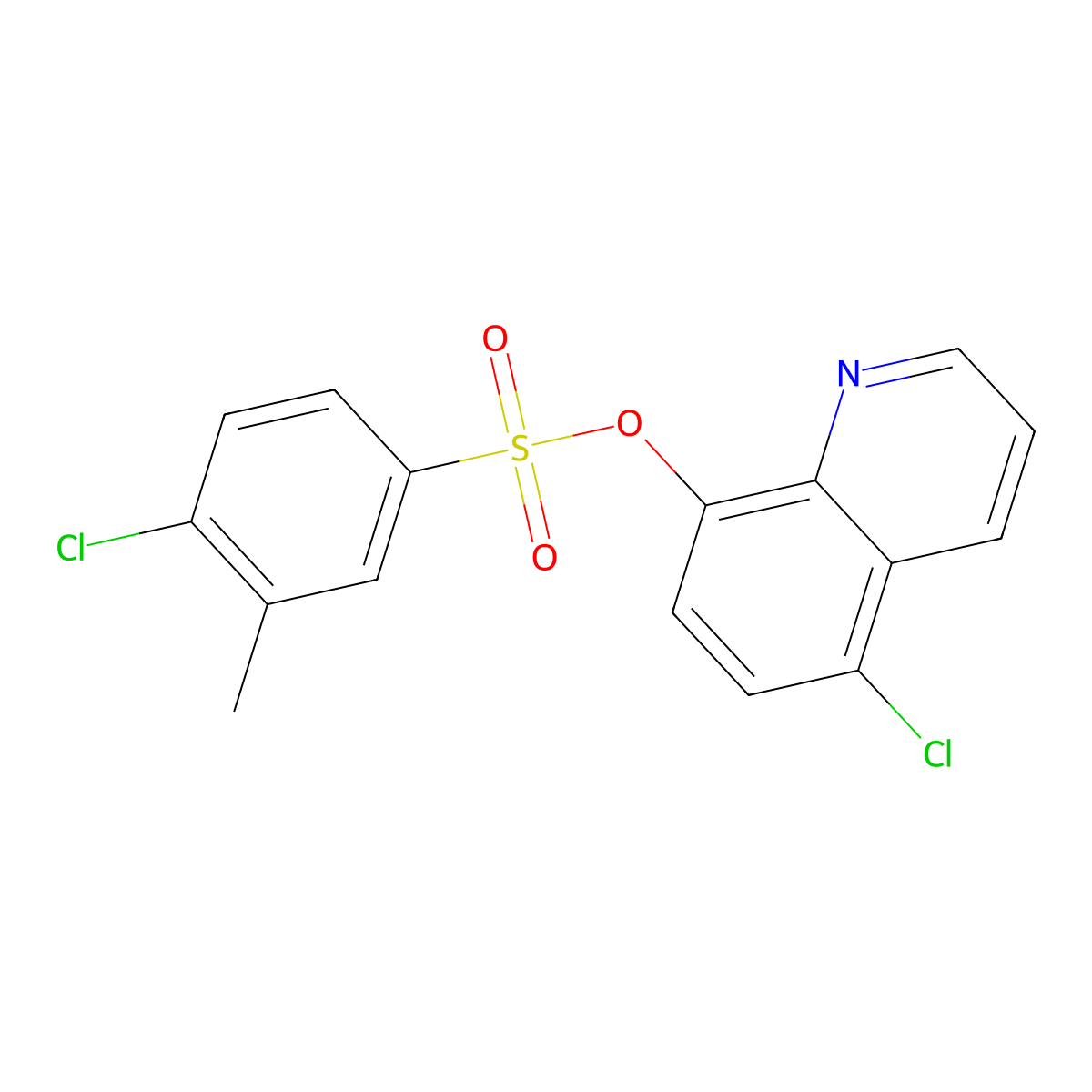 5-Chloro-8-quinolyl 4-chloro-3-methylbenzenesulfonate molecular structure, CAS 1206141-79-8