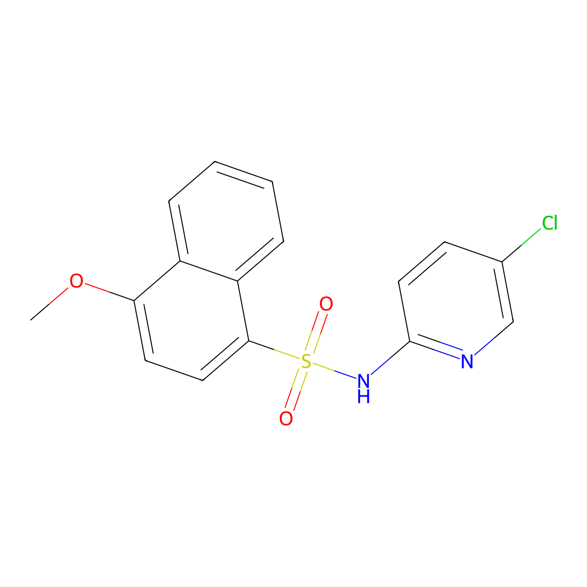 (5-Chloro(2-pyridyl))[(4-methoxynaphthyl)sulfonyl]amine molecular structure, CAS 1206142-39-3