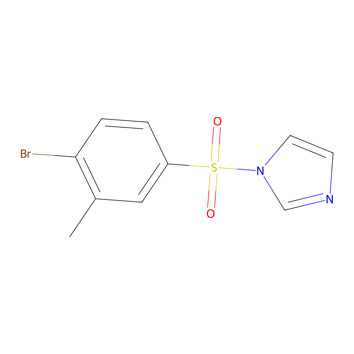 1-[(4-bromo-3-methylphenyl)sulfonyl]-1H-imidazole molecular structure, CAS 1206142-44-0