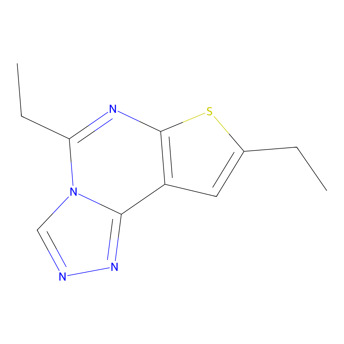 5,8-Diethylthieno[3,2-e][1,2,4]triazolo[4,3-c]pyrimidine molecular structure, CAS 1206142-68-8