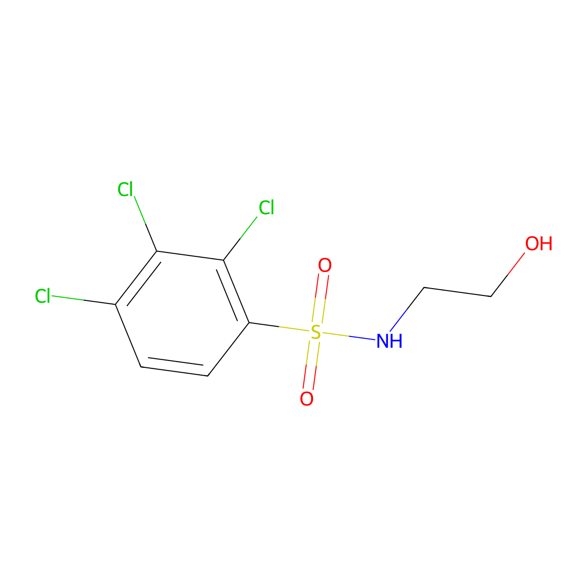 (2-Hydroxyethyl)[(2,3,4-trichlorophenyl)sulfonyl]amine molecular structure, CAS 1206143-16-9
