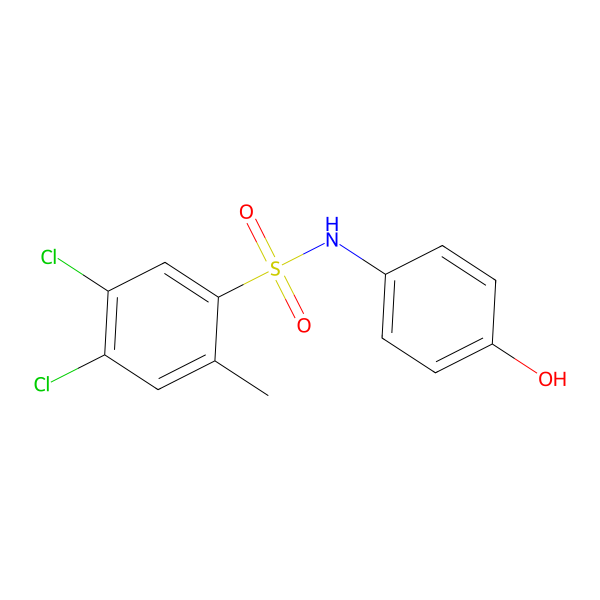 [(4,5-Dichloro-2-methylphenyl)sulfonyl](4-hydroxyphenyl)amine molecular structure, CAS 1206143-94-3
