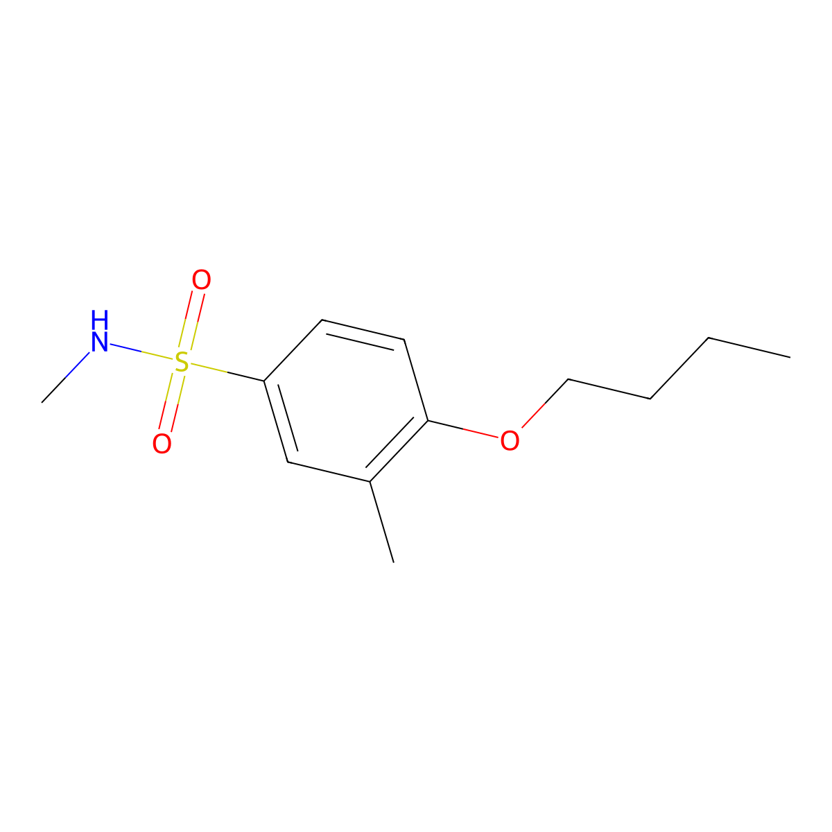 [(4-Butoxy-3-methylphenyl)sulfonyl]methylamine molecular structure, CAS 1206144-11-7