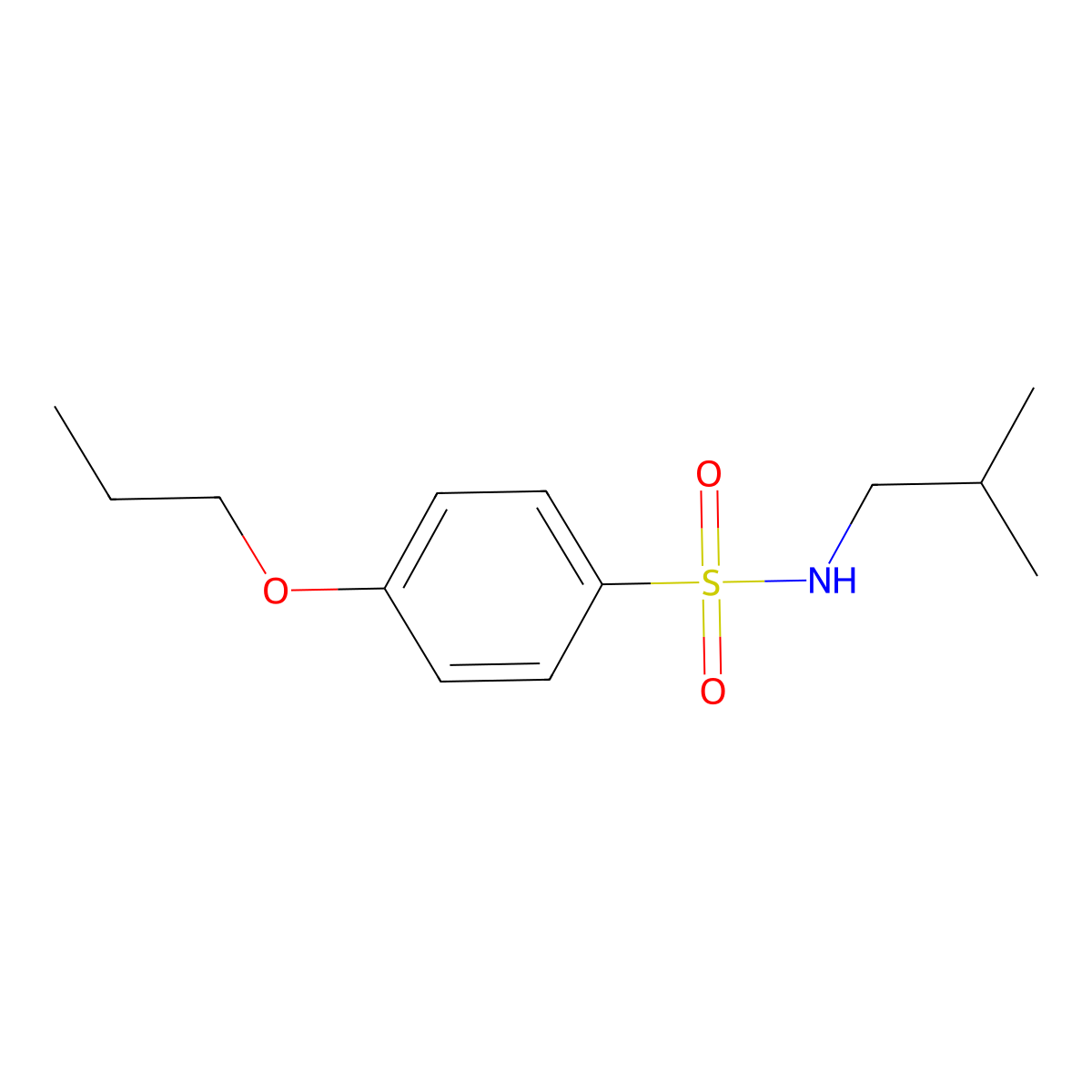 (2-Methylpropyl)[(4-propoxyphenyl)sulfonyl]amine molecular structure, CAS 1206149-36-1