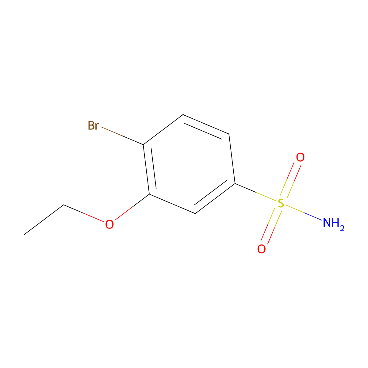 4-Bromo-3-ethoxybenzenesulfonamide molecular structure, CAS 1206149-55-4