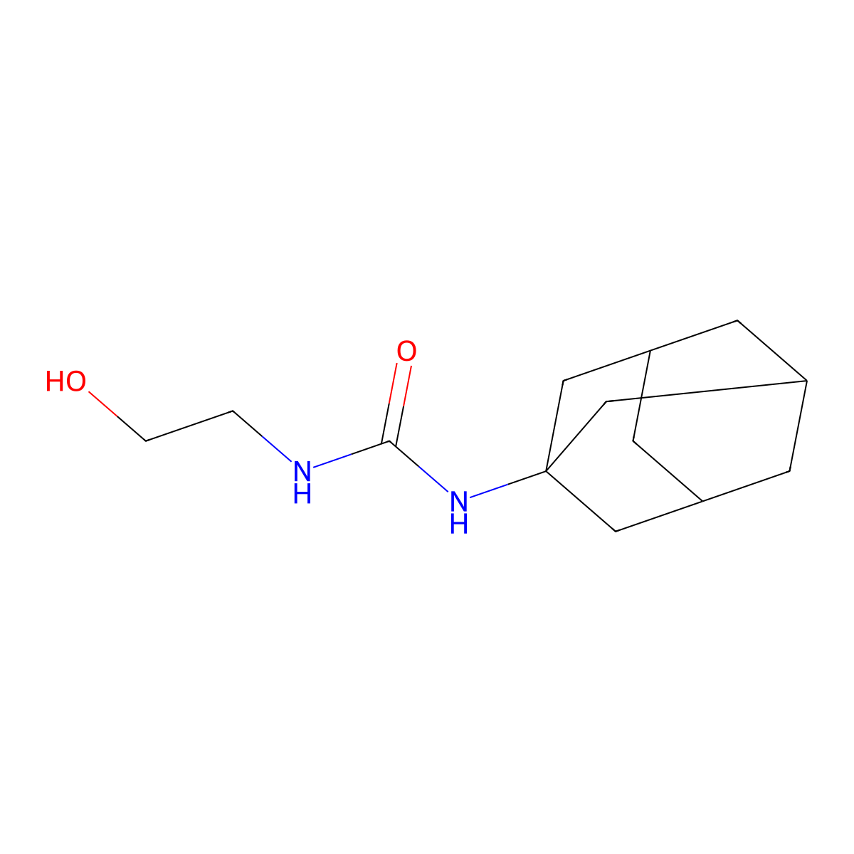 1-Adamantan-1-yl-3-(2-hydroxyethyl)urea molecular structure, CAS 120615-92-1