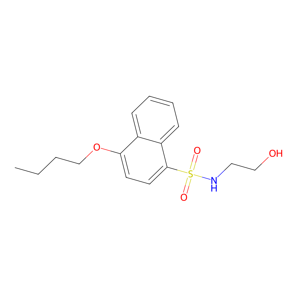[(4-Butoxynaphthyl)sulfonyl](2-hydroxyethyl)amine molecular structure, CAS 1206150-73-3