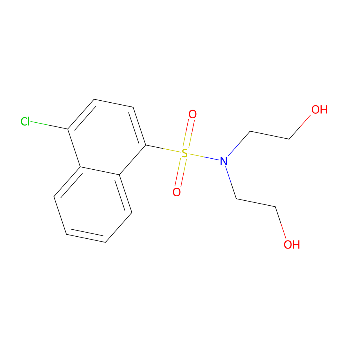 4-chloro-N,N-bis(2-hydroxyethyl)-1-naphthalenesulfonamide molecular structure, CAS 1206151-28-1