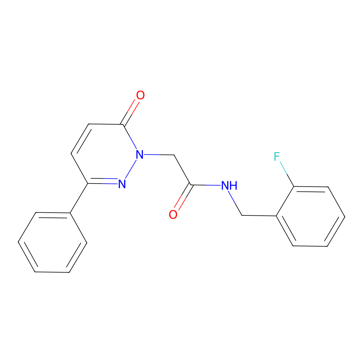 N-(2-fluorobenzyl)-2-(6-oxo-3-phenylpyridazin-1(6H)-yl)acetamide molecular structure, CAS 1206151-59-8