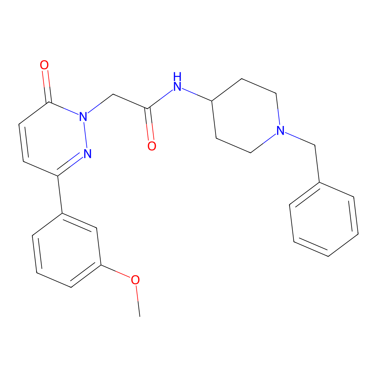 N-(1-benzyl-4-piperidinyl)-2-[3-(3-methoxyphenyl)-6-oxo-1(6H)-pyridazinyl]acetamide molecular structure, CAS 1206151-81-6