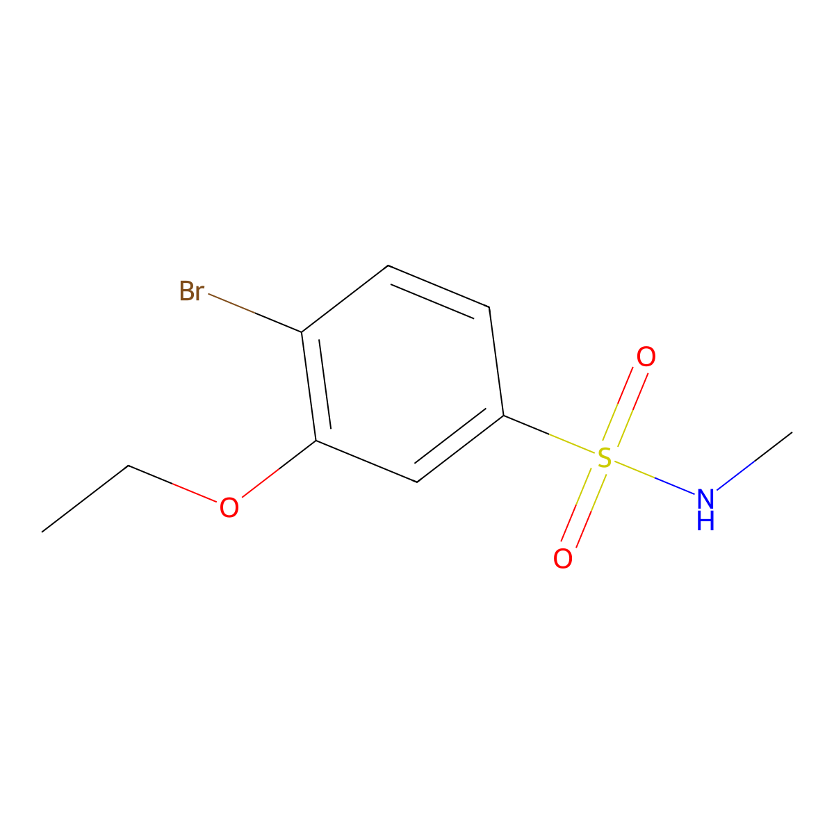 4-bromo-3-ethoxy-N-methylbenzenesulfonamide molecular structure, CAS 1206152-45-5
