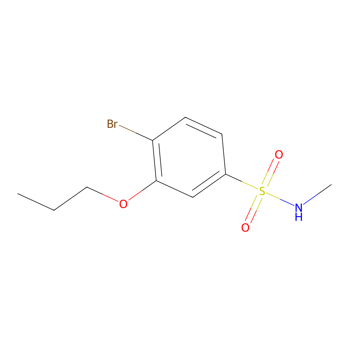 4-bromo-N-methyl-3-propoxybenzenesulfonamide molecular structure, CAS 1206152-53-5