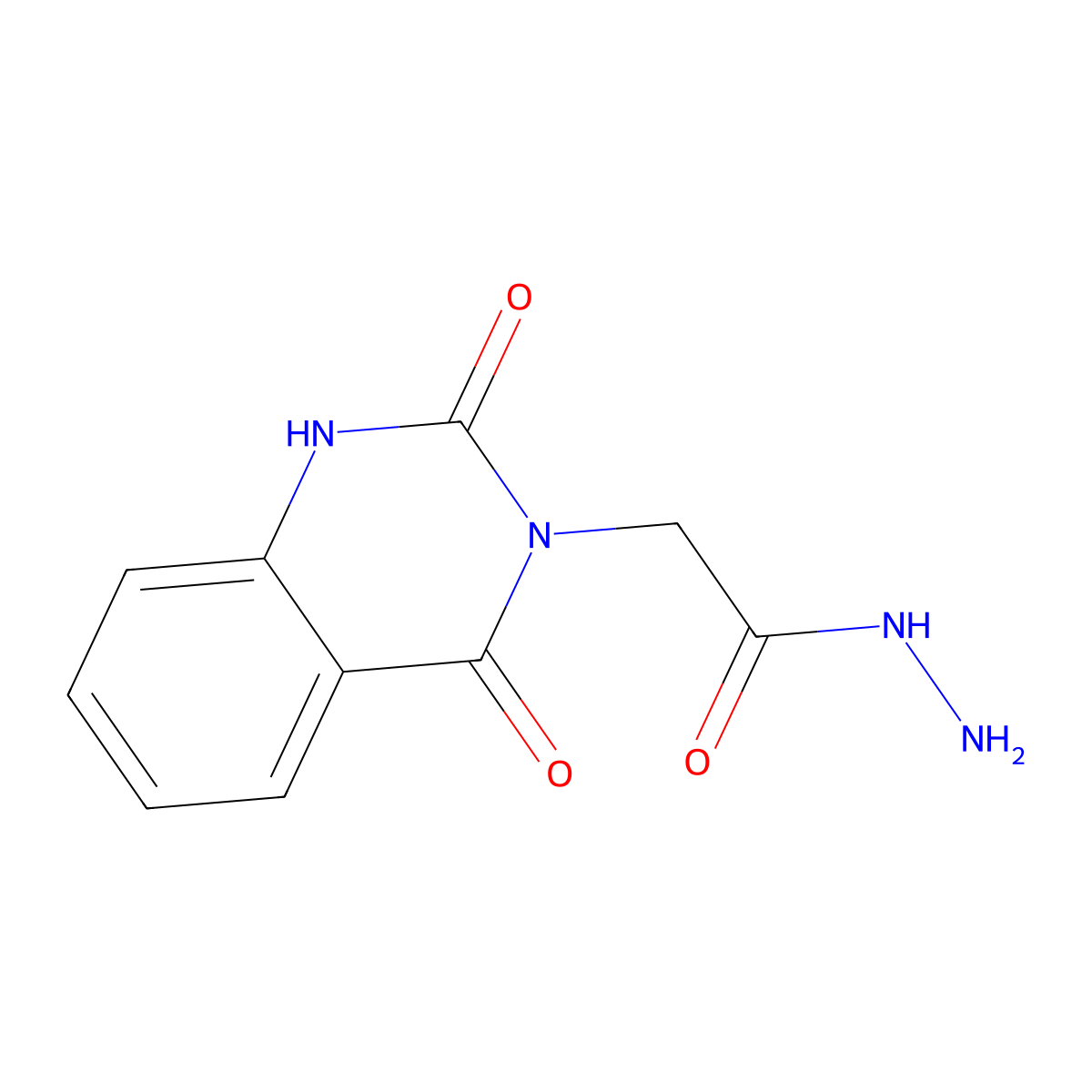 2-(2,4-dioxo-1,4-dihydroquinazolin-3(2H)-yl)acetohydrazide molecular structure, CAS 1206154-66-6