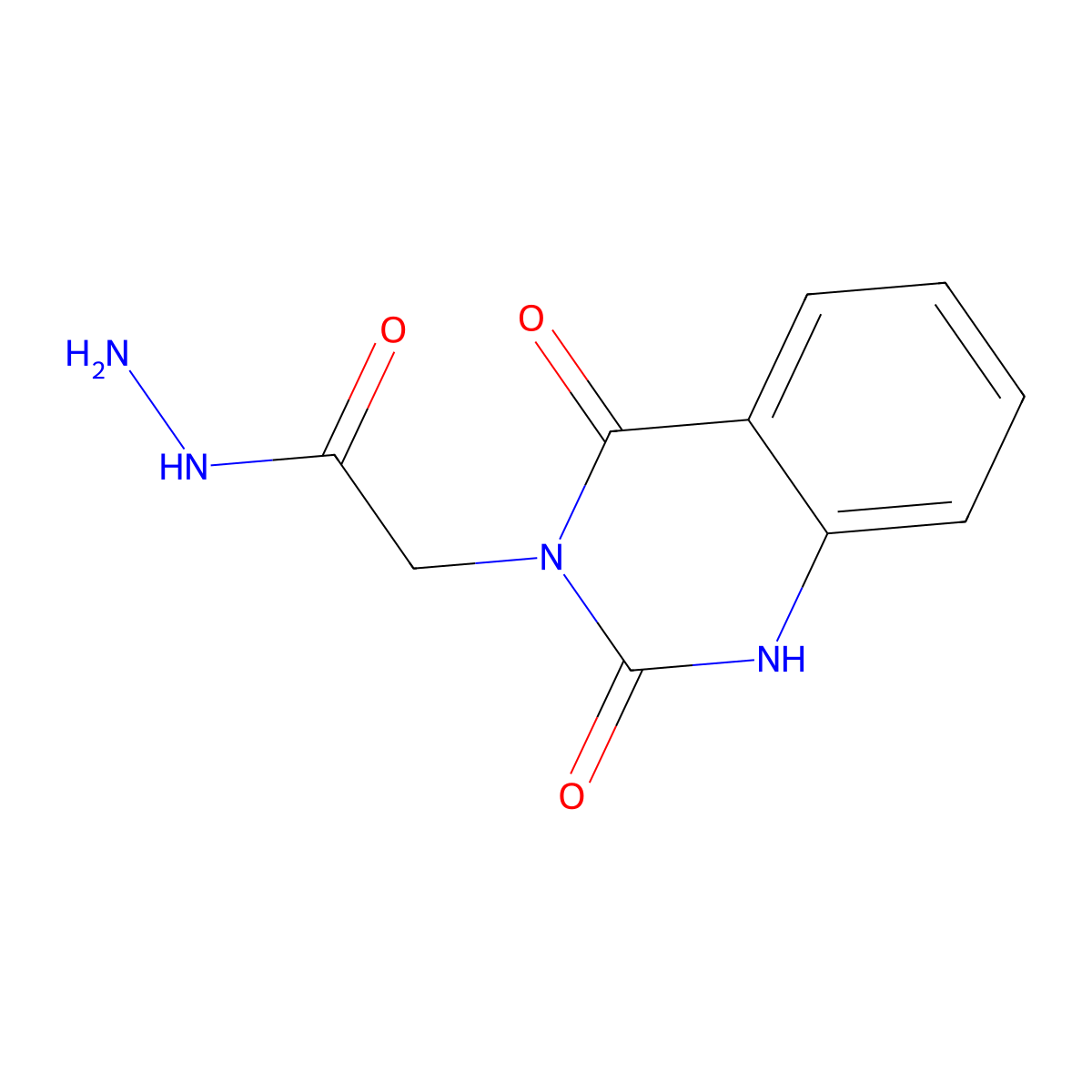 2-(2,4-dioxo-1,4-dihydroquinazolin-3(2H)-yl)acetohydrazide molecular structure, CAS 1206154-66-6