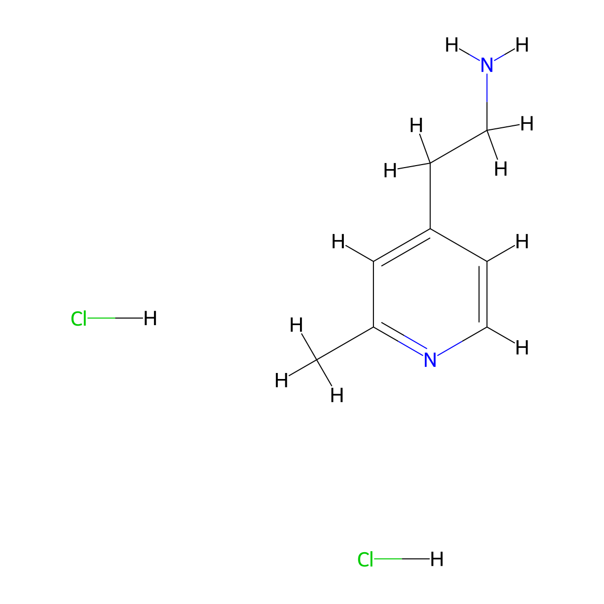 (2-(2-Methyl-4-pyridinyl)ethyl)amine dihydrochloride molecular structure, CAS 1206158-47-5