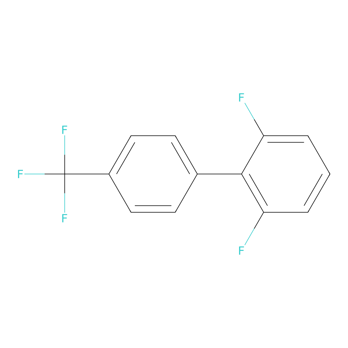 2,6-Difluoro-4'-(trifluoromethyl)biphenyl molecular structure, CAS 1206164-28-4