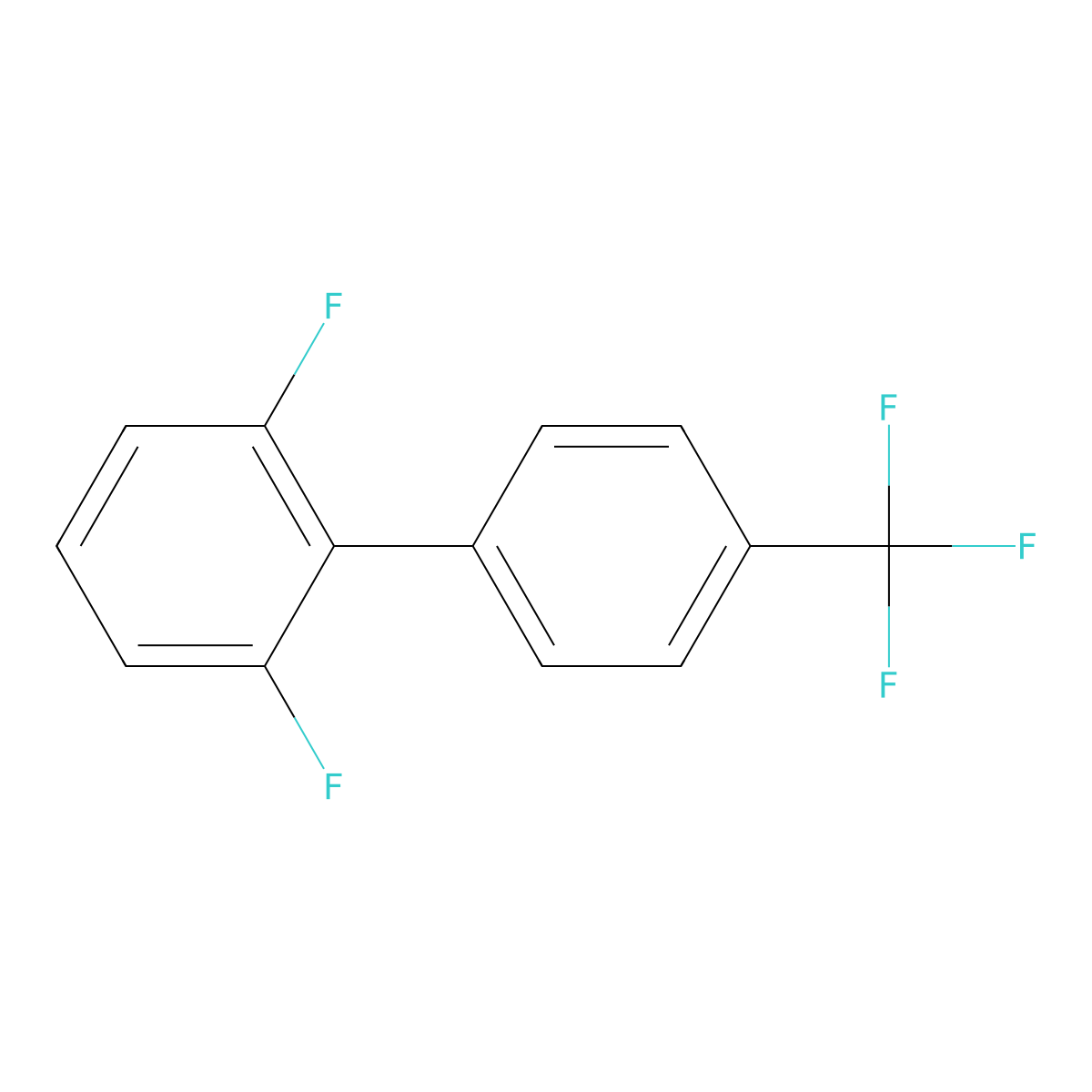 2,6-Difluoro-4'-(trifluoromethyl)biphenyl molecular structure, CAS 1206164-28-4
