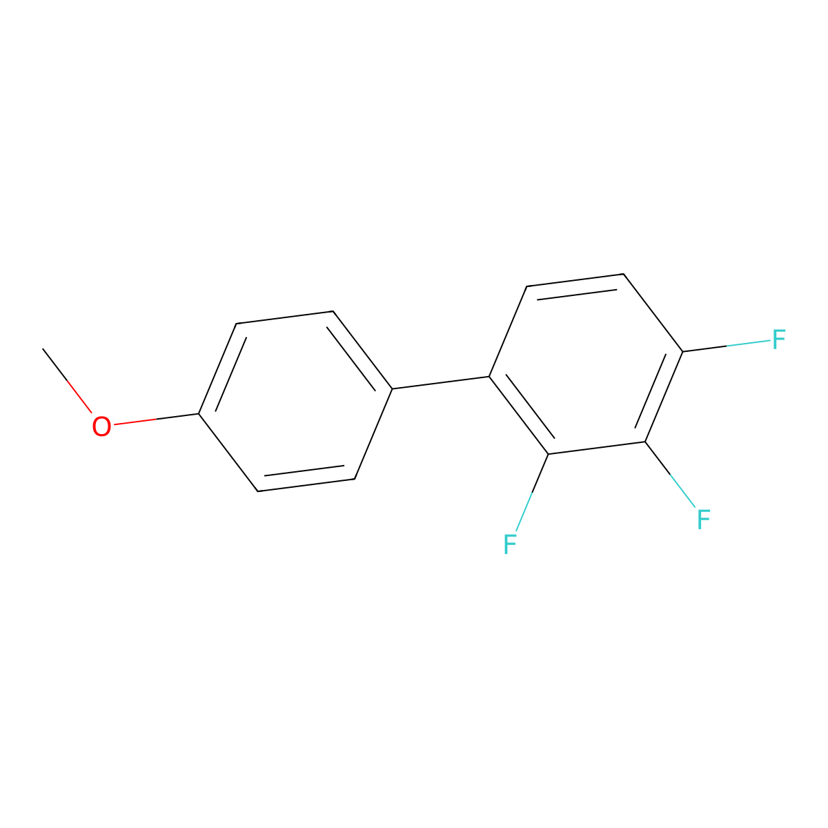 2,3,4-Trifluoro-4'-methoxy-1,1'-biphenyl molecular structure, CAS 1206164-32-0
