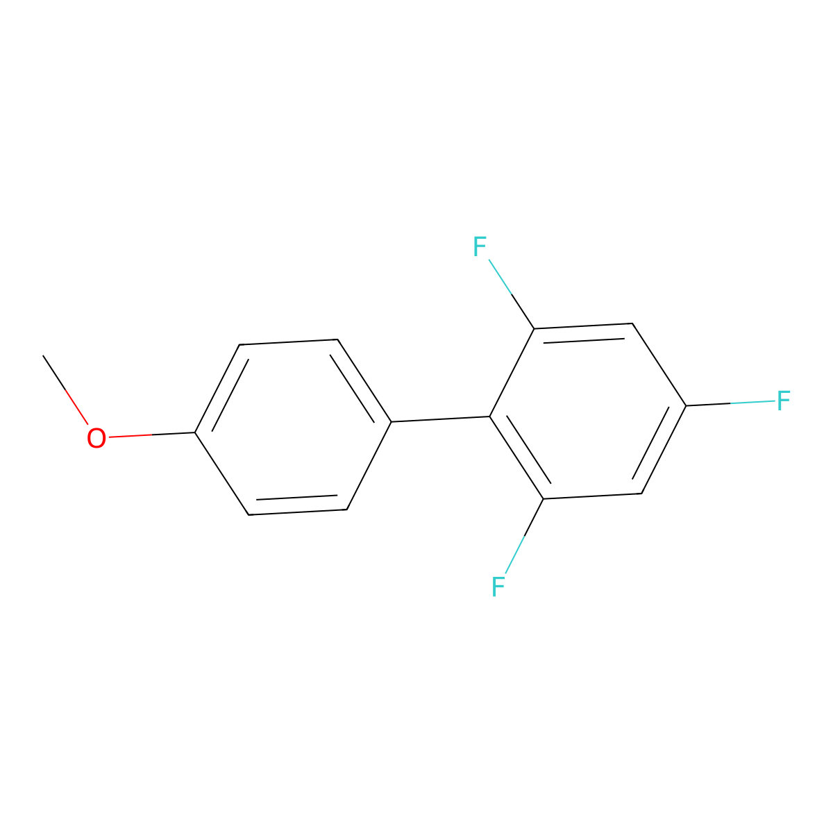 2,4,6-Trifluoro-4'-methoxy-1,1'-biphenyl molecular structure, CAS 1206164-33-1