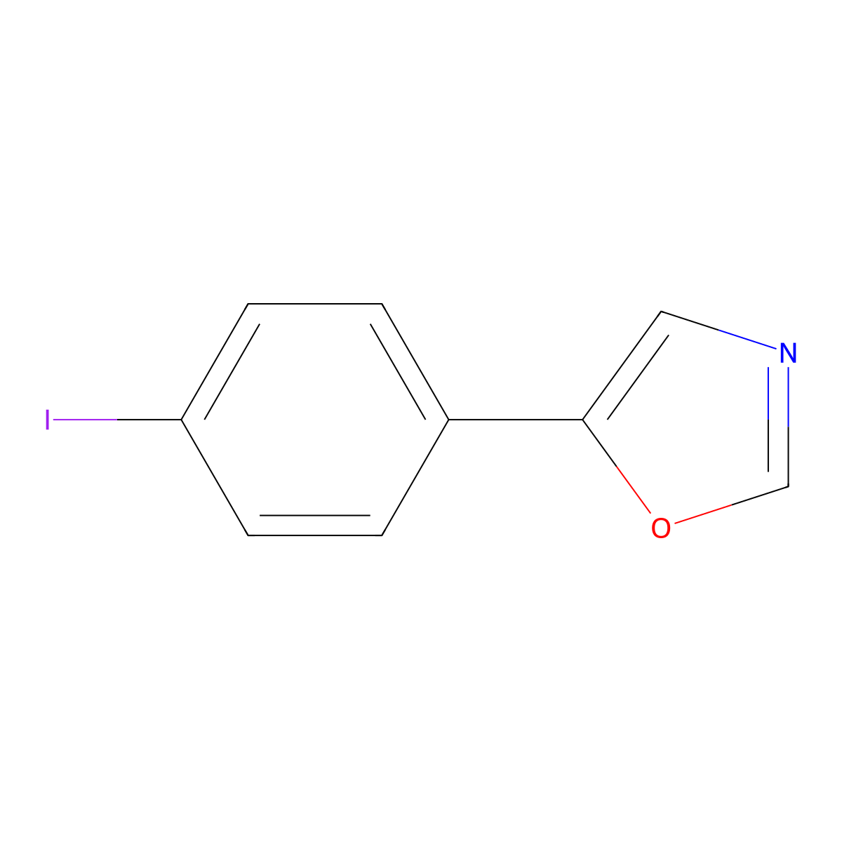 5-(4-Iodophenyl)-1,3-oxazole molecular structure, CAS 1206169-98-3