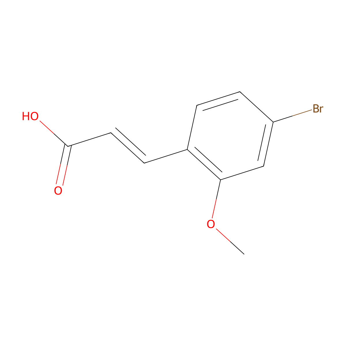 3-(4-Bromo-2-methoxyphenyl)prop-2-enoic acid molecular structure, CAS 1206171-11-0