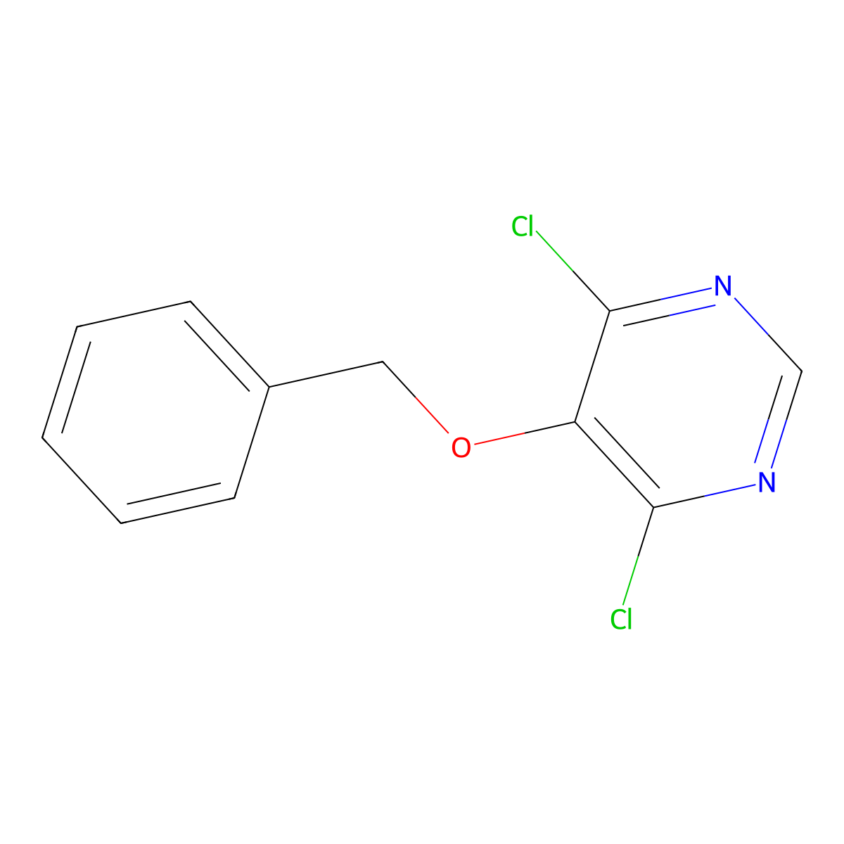 5-(Benzyloxy)-4,6-dichloropyrimidine molecular structure, CAS 1206181-50-1