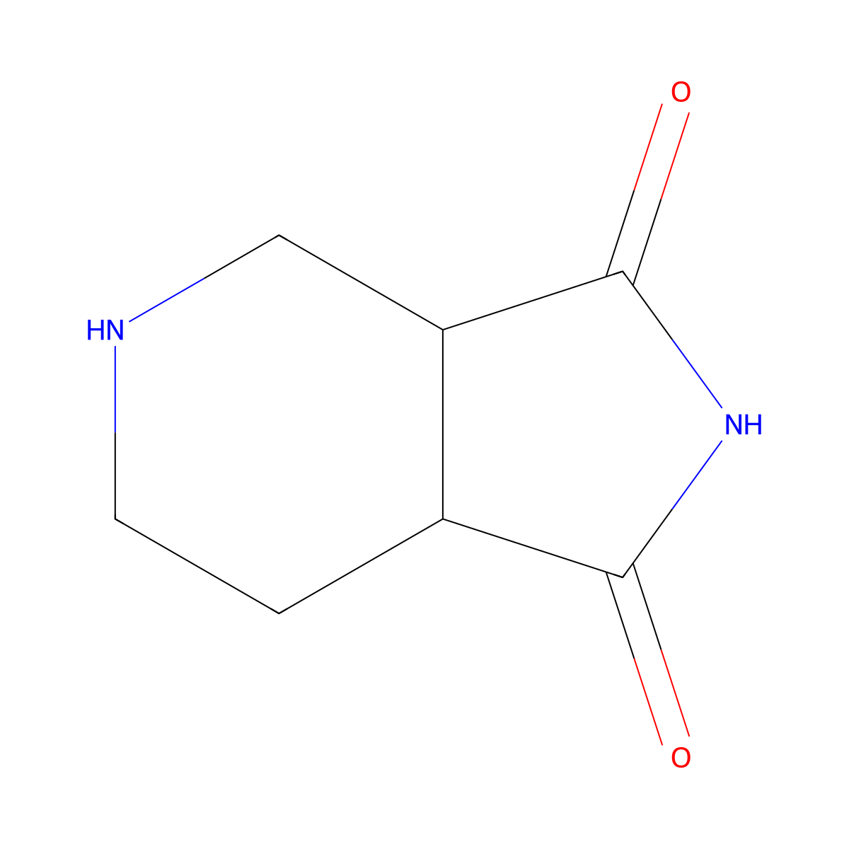 octahydro-1H-pyrrolo[3,4-c]pyridine-1,3-dione molecular structure, CAS 1206186-90-4