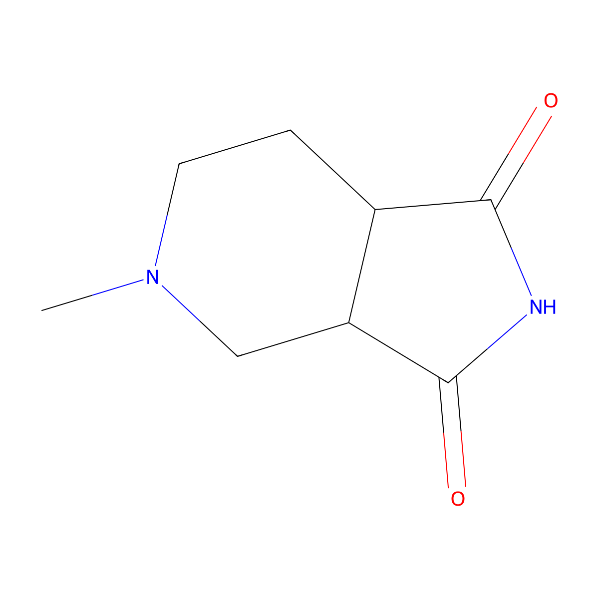 5-Methyl-octahydro-1H-pyrrolo[3,4-c]pyridine-1,3-dione molecular structure, CAS 1206186-91-5