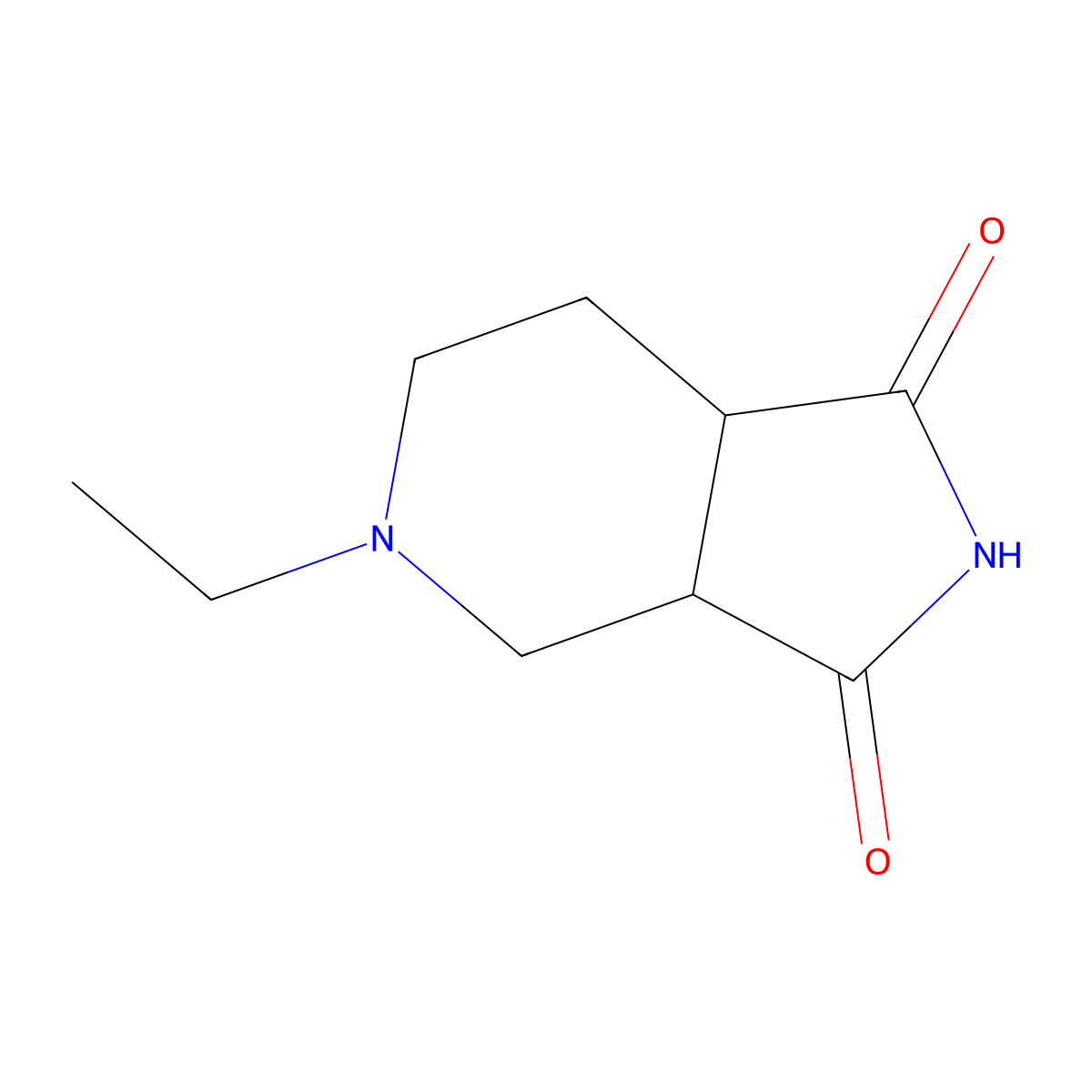 5-Ethyl-octahydro-1H-pyrrolo[3,4-c]pyridine-1,3-dione molecular structure, CAS 1206186-92-6