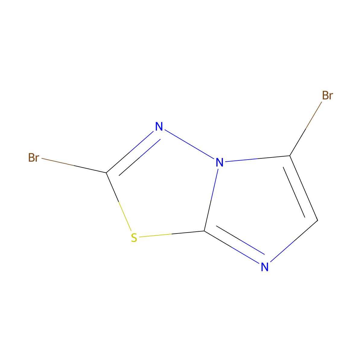 2,5-Dibromoimidazo[2,1-b][1,3,4]thiadiazole molecular structure, CAS 1206207-38-6