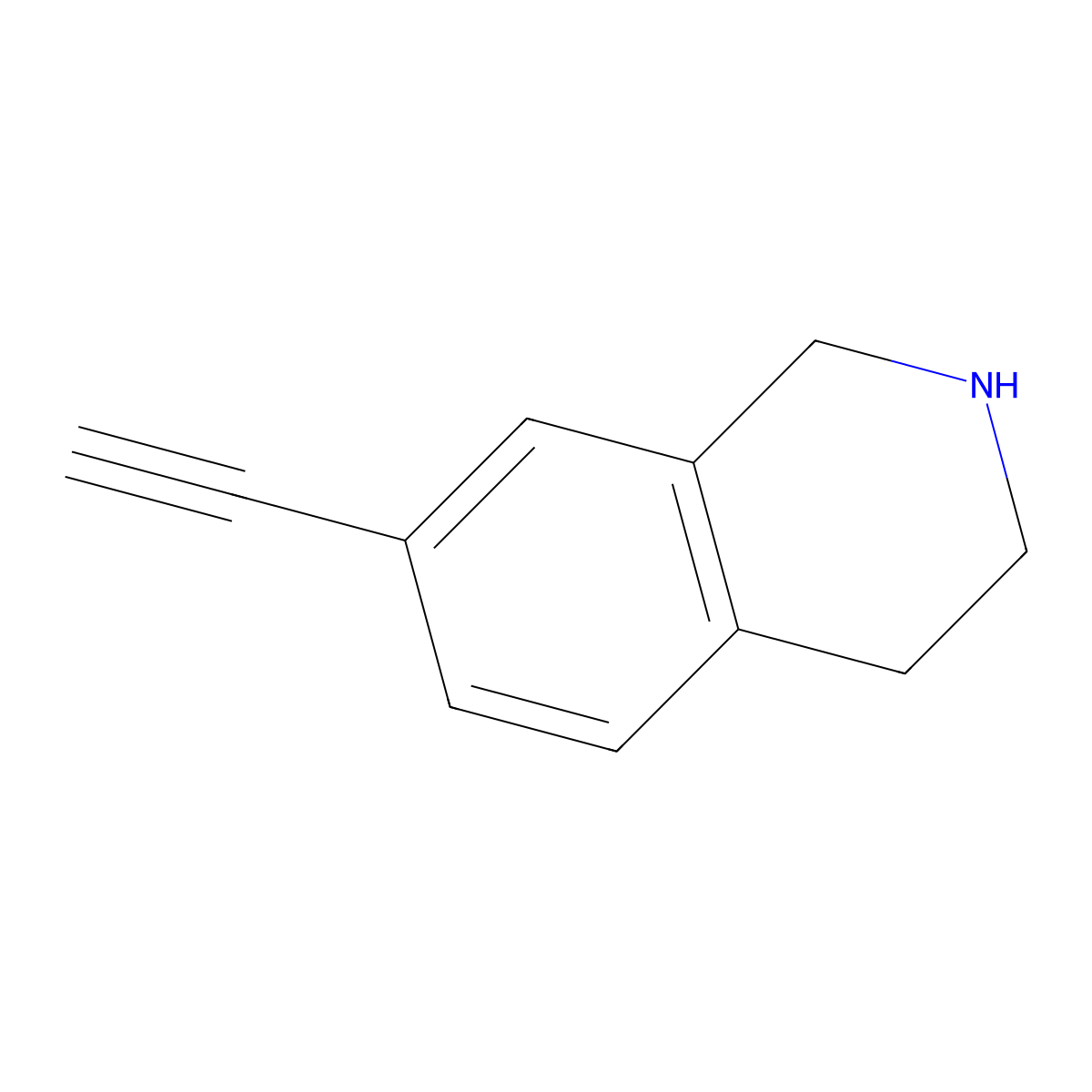 7-Ethynyl-1,2,3,4-tetrahydroisoquinoline molecular structure, CAS 1206228-70-7