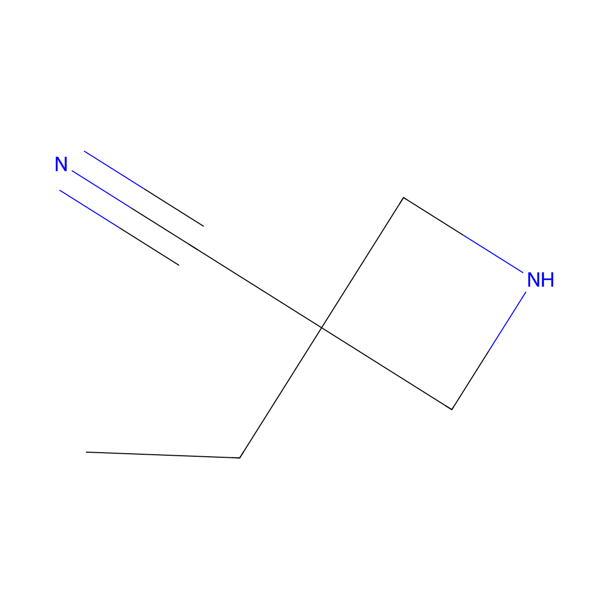 3-Ethylazetidine-3-carbonitrile molecular structure, CAS 1206228-93-4