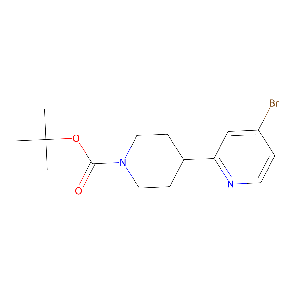 4-Bromo-2-(N-Boc-piperidin-4-yl)pyridine molecular structure, CAS 1206247-76-8