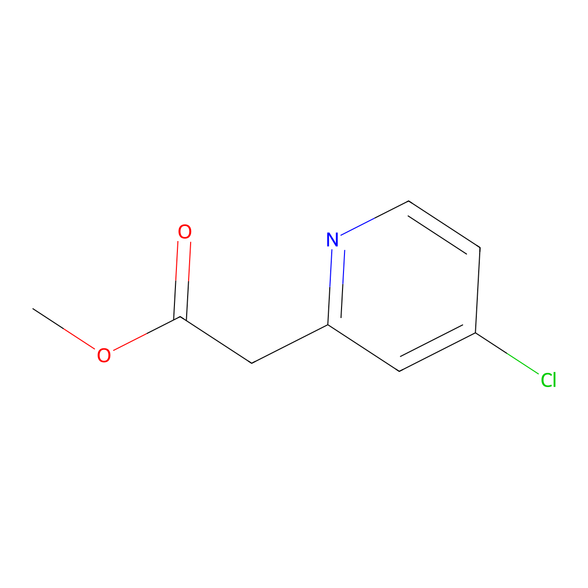 Methyl 2-(4-chloropyridin-2-yl)acetate molecular structure, CAS 1206247-78-0