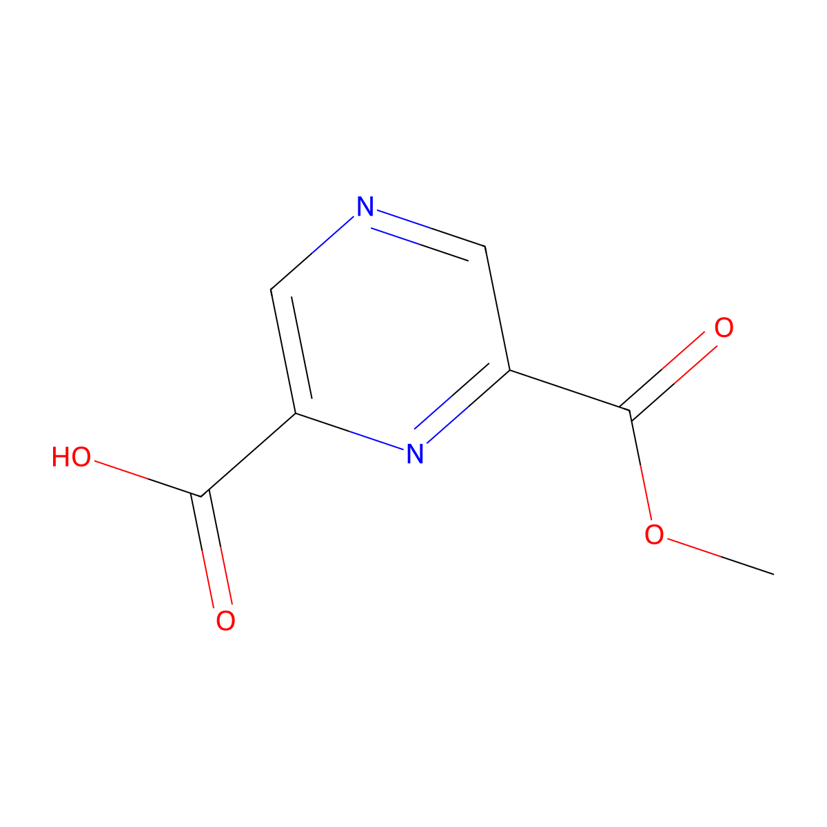 6-(Methoxycarbonyl)pyrazine-2-carboxylic acid molecular structure, CAS 1206247-95-1
