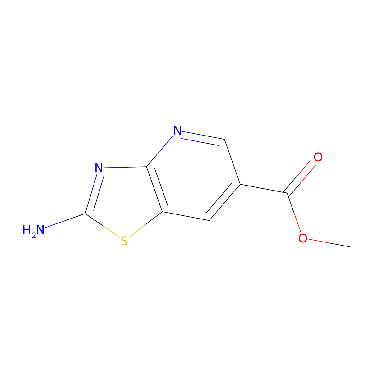 Methyl 2-aminothiazolo[4,5-b]pyridine-6-carboxylate molecular structure, CAS 1206248-27-2