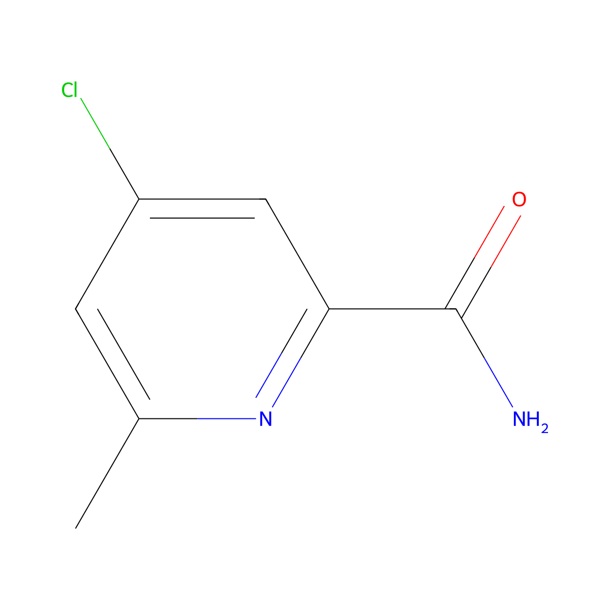 4-Chloro-6-methylpicolinamide molecular structure, CAS 1206248-49-8