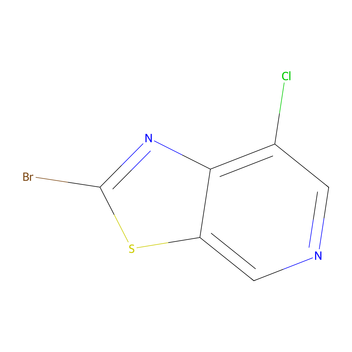 2-Bromo-7-chlorothiazolo[5,4-c]pyridine molecular structure, CAS 1206248-68-1