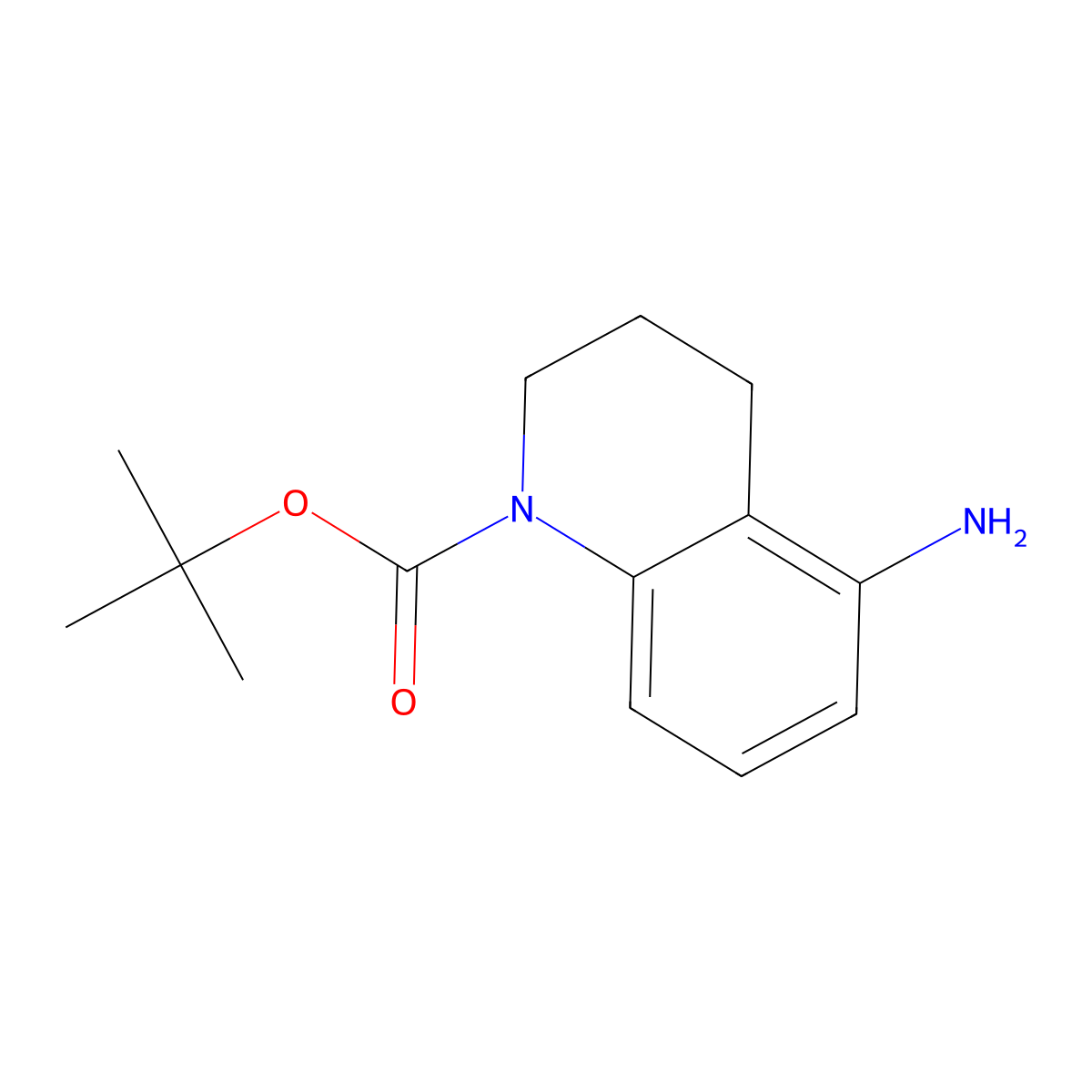 Tert-butyl 5-amino-3,4-dihydroquinoline-1(2H)-carboxylate molecular structure, CAS 1206248-74-9