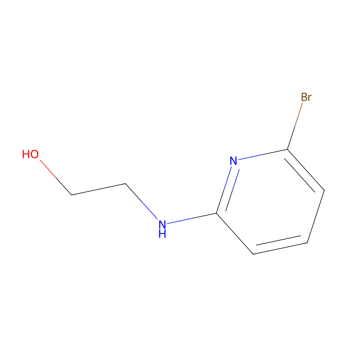 Ethanol, 2-[(6-bromo-2-pyridinyl)amino]- molecular structure, CAS 1206248-91-0