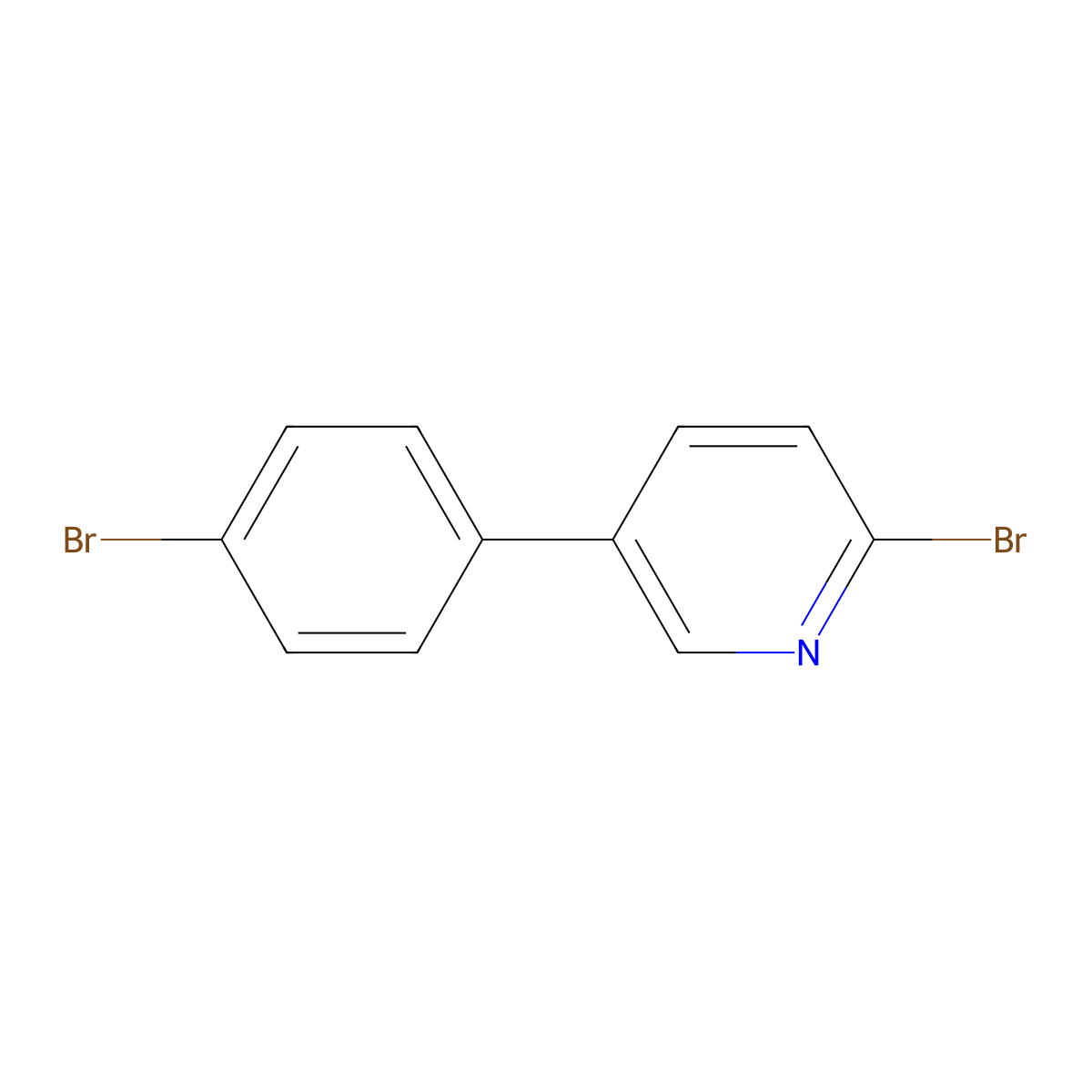 2-Bromo-5-(4-bromophenyl)pyridine molecular structure, CAS 1206248-99-8