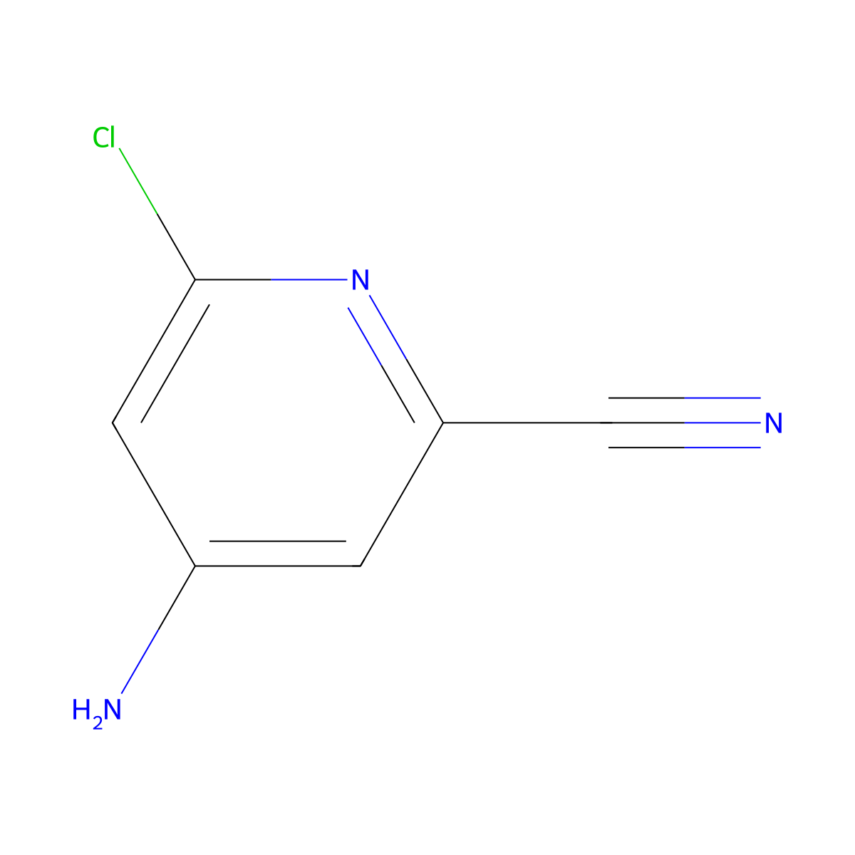 4-Amino-6-chloropicolinonitrile molecular structure, CAS 1206249-10-6