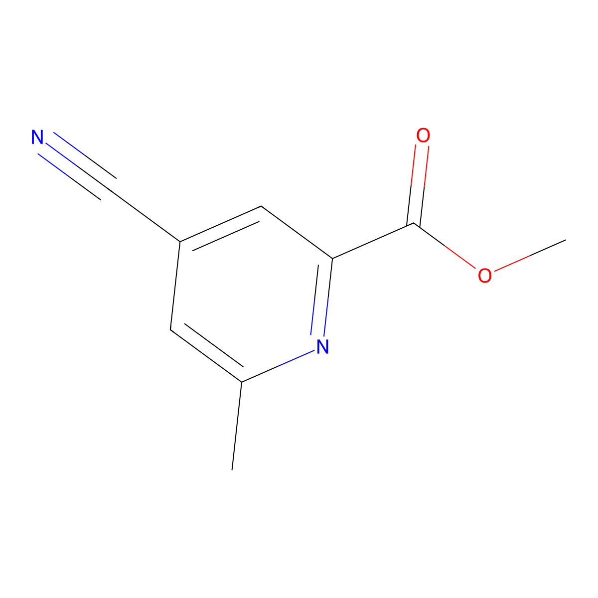 Methyl 4-cyano-6-methylpicolinate molecular structure, CAS 1206249-37-7