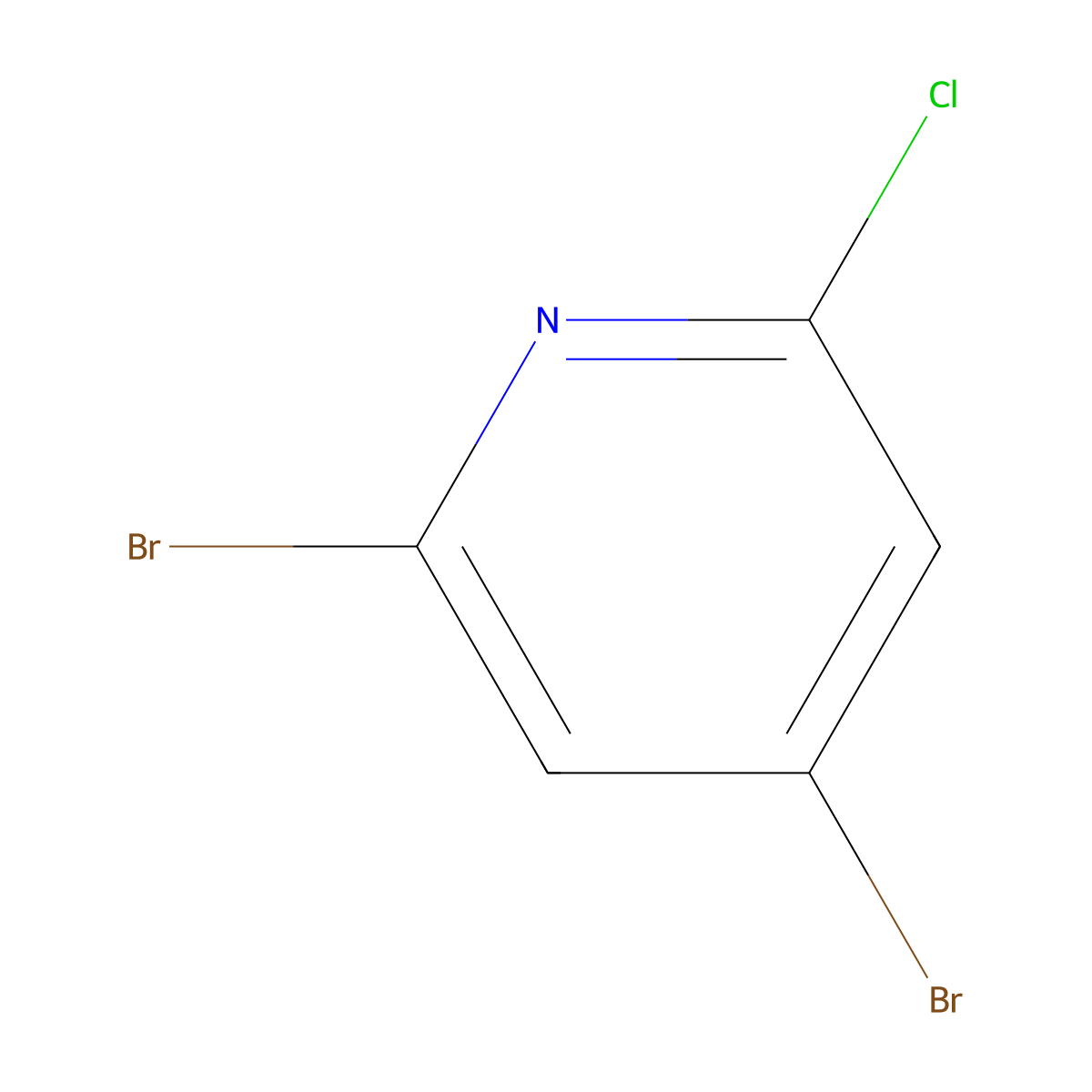 2,4-Dibromo-6-chloropyridine molecular structure, CAS 1206249-48-0
