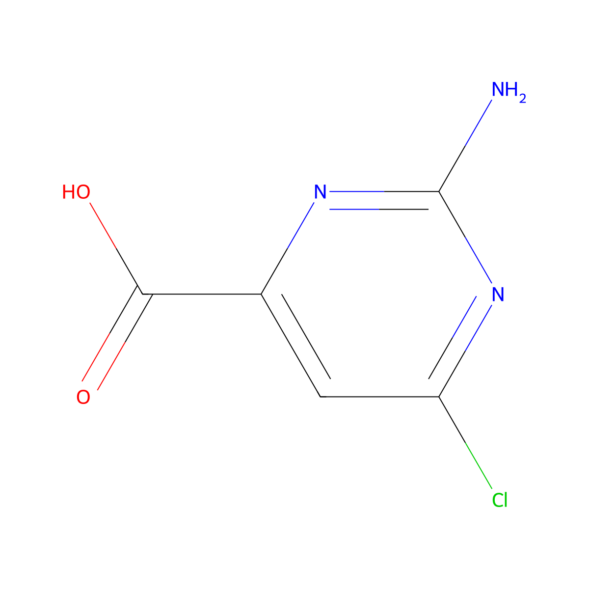 2-Amino-6-chloropyrimidine-4-carboxylic acid molecular structure, CAS 1206249-51-5