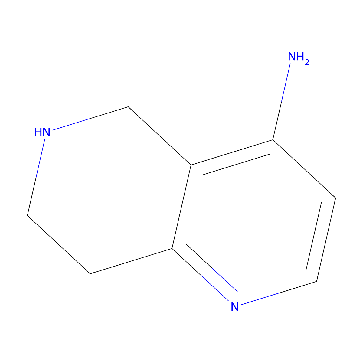 5,6,7,8-Tetrahydro-1,6-naphthyridin-4-amine molecular structure, CAS 1206249-55-9