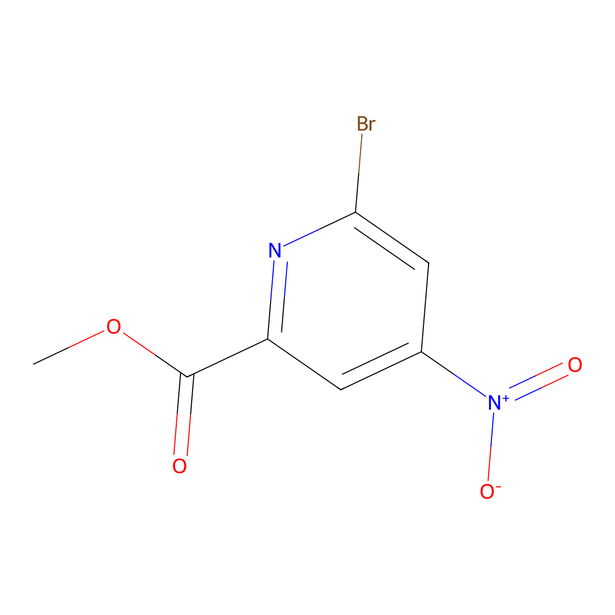 Methyl 6-bromo-4-nitropicolinate molecular structure, CAS 1206249-58-2