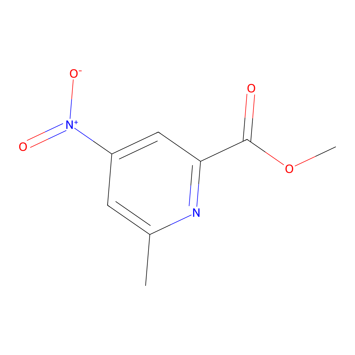Methyl 6-methyl-4-nitropyridine-2-carboxylate molecular structure, CAS 1206249-95-7