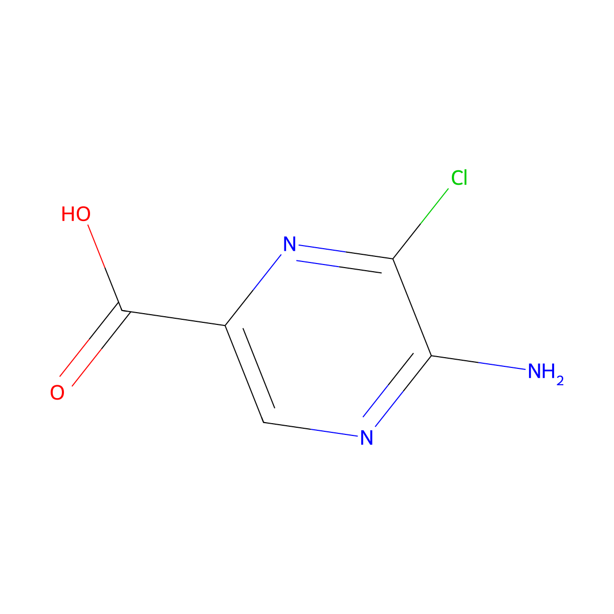 5-Amino-6-chloropyrazine-2-carboxylic acid molecular structure, CAS 1206249-98-0