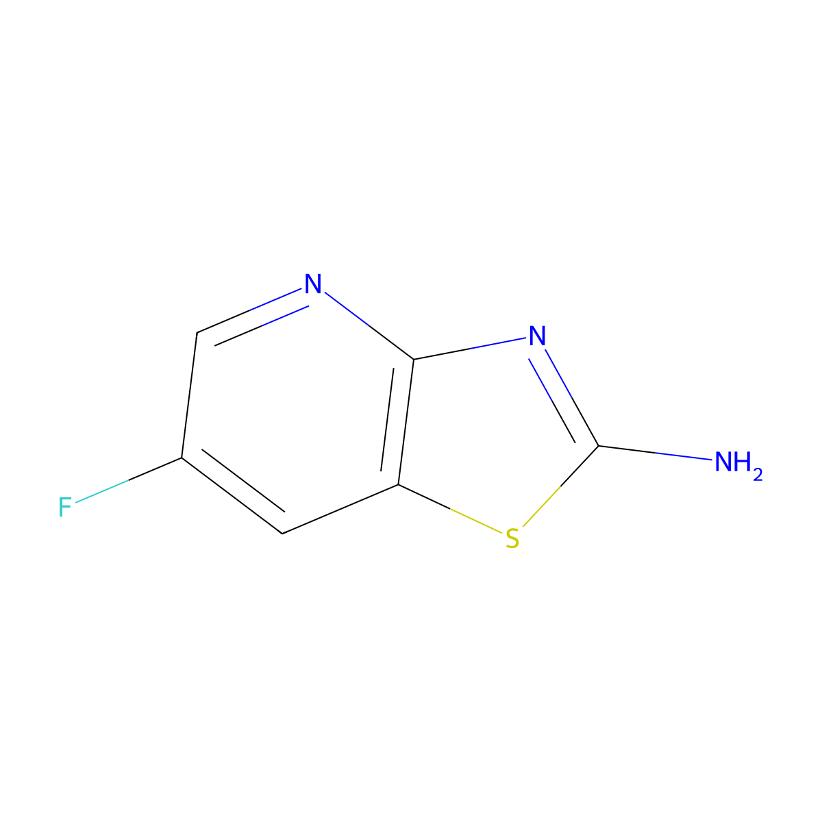 6-Fluorothiazolo[4,5-b]pyridin-2-amine molecular structure, CAS 1206250-00-1